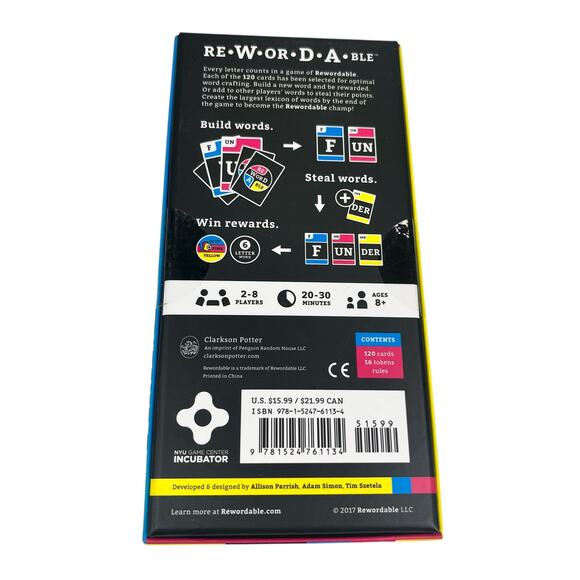 Rewordable The Uniquely Fragmented Word Game by Allison Parrish NEW - Picture 6 of 9